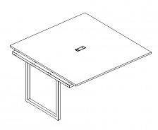 Секция стола для переговоров на металлокаркасе QUATTRO А4 Б4 135-1 БП