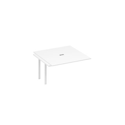 Секция стола для переговоров на металлокаркасе TRE белый премиум / металлокаркас белый