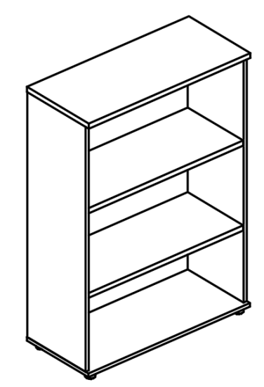 Стеллаж средний (топ ДСП)  мокко премиум / вяз либерти