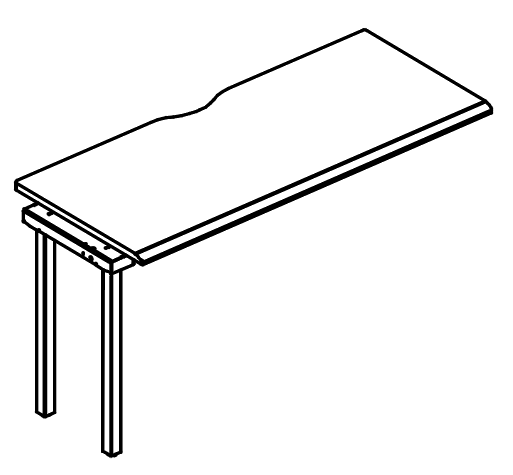 Секция рабочей станции на каркасе МТ 1 скос  мокко премиум / белый, вставка белая